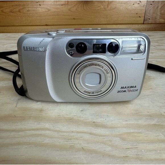 SAMSUNG MAXIMA ZOOM 70 GLM 35MM Film Camera Silver - Picture 1 of 6